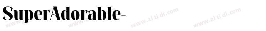 SuperAdorable字体转换