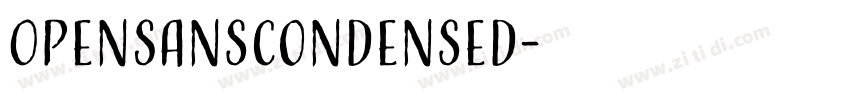 0penSansCondensed字体转换