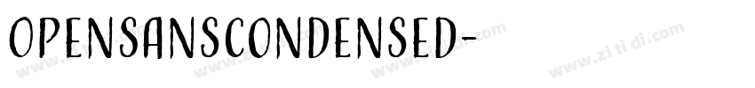 0penSansCondensed字体转换