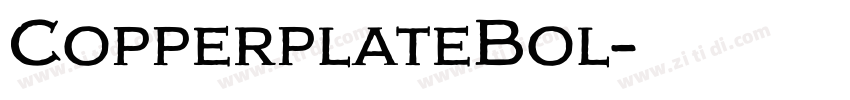 CopperplateBol字体转换