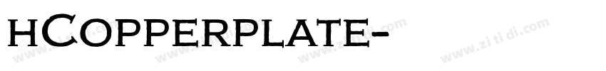 hCopperplate字体转换