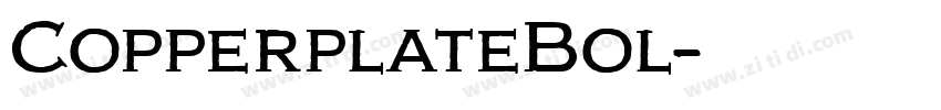 CopperplateBol字体转换