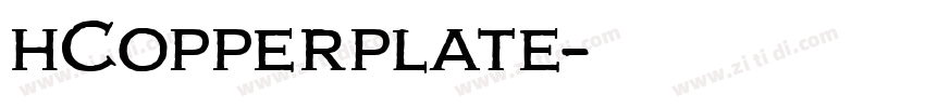 hCopperplate字体转换