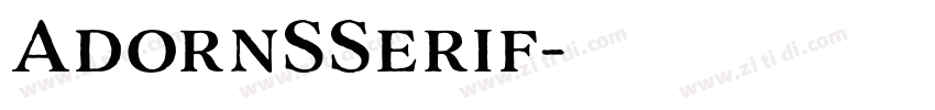 AdornSSerif字体转换