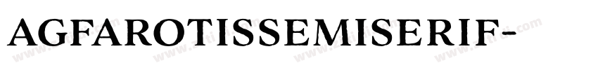 agfarotissemiserif字体转换