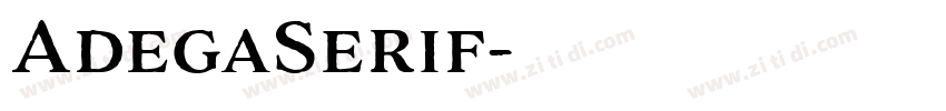 AdegaSerif字体转换