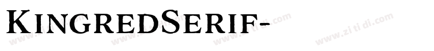 KingredSerif字体转换