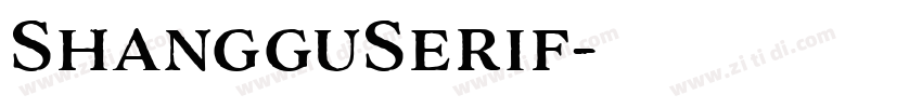 ShangguSerif字体转换