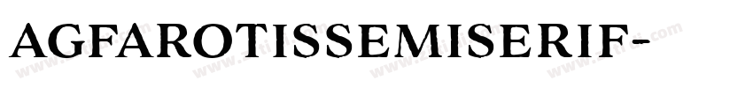 agfarotissemiserif字体转换