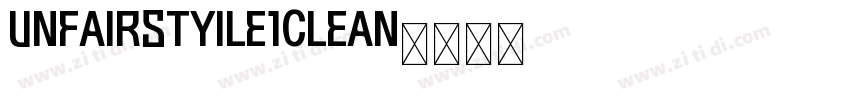 UnfairStyile1Clean字体转换