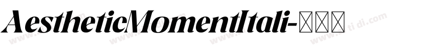 AestheticMomentItali字体转换