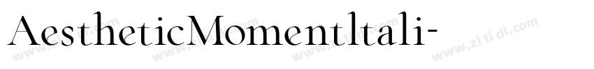 AestheticMomentltali字体转换