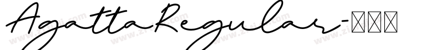 AgattaRegular字体转换
