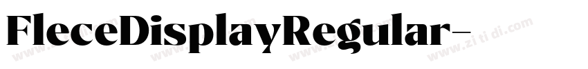 FleceDisplayRegular字体转换