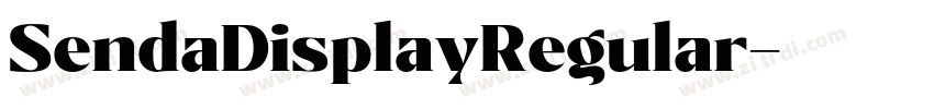 SendaDisplayRegular字体转换 SendaDisplayRegular字体转换