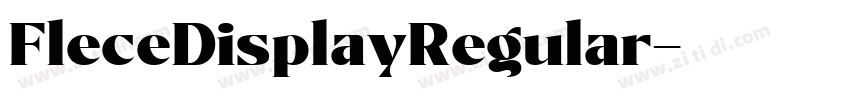FleceDisplayRegular字体转换
