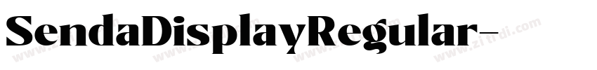 SendaDisplayRegular字体转换 SendaDisplayRegular字体转换