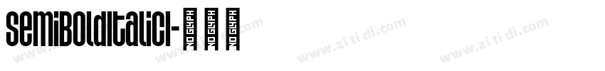SemiBoldItalicI字体转换