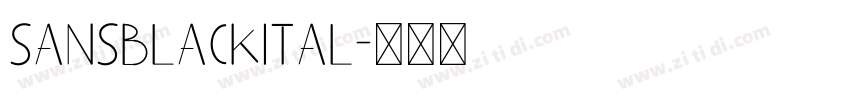 SansBlackITAL字体转换