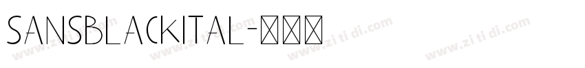 SansBlackITAL字体转换