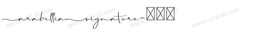 ArabelliaSignature字体转换