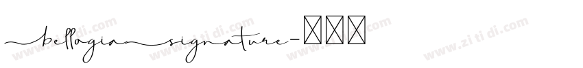 BellogiaSignature字体转换