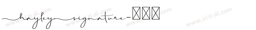 HayleySignature字体转换