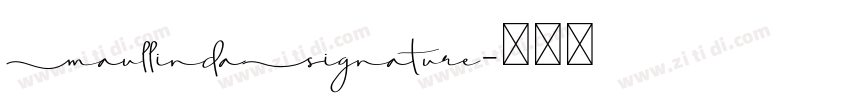MaullindaSignature字体转换