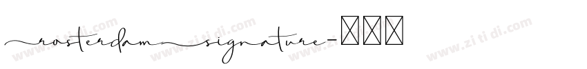 RosterdamSignature字体转换