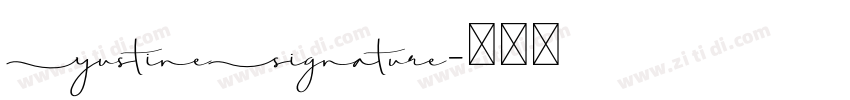 YustineSignature字体转换