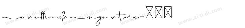 MaullindaSignature字体转换