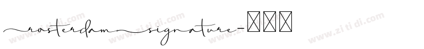 RosterdamSignature字体转换
