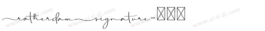 RotherdamSignature字体转换
