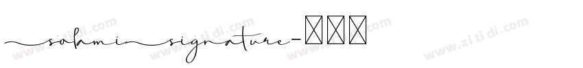 SolamiSignature字体转换