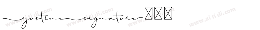 YustineSignature字体转换