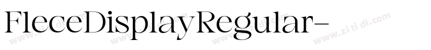 FleceDisplayRegular字体转换
