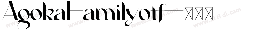 AgokaFamilyotf字体转换