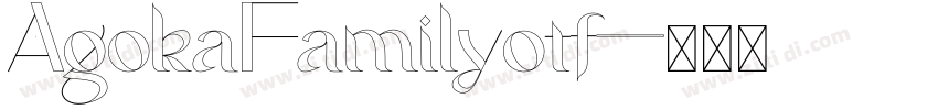 AgokaFamilyotf字体转换