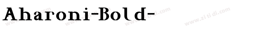 Aharoni-Bold字体转换