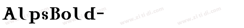 AlpsBold字体转换
