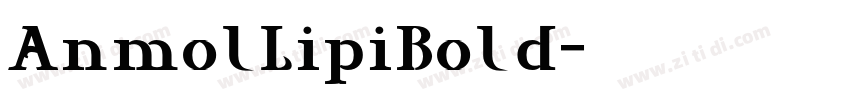 AnmolLipiBold字体转换
