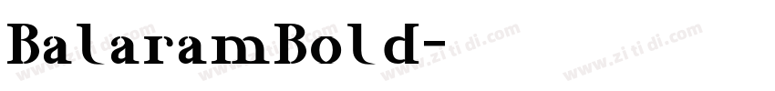 BalaramBold字体转换