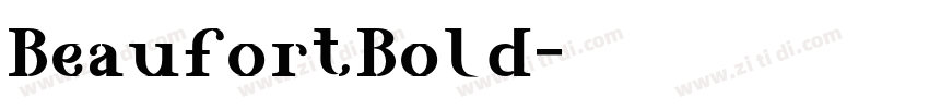 BeaufortBold字体转换
