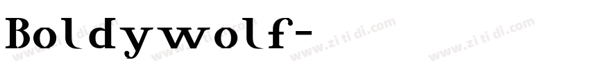 Boldywolf字体转换