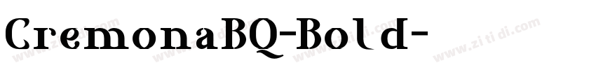 CremonaBQ-Bold字体转换