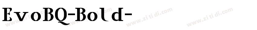 EvoBQ-Bold字体转换