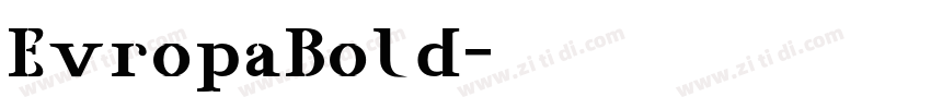EvropaBold字体转换