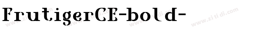 FrutigerCE-bold字体转换