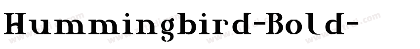 Hummingbird-Bold字体转换