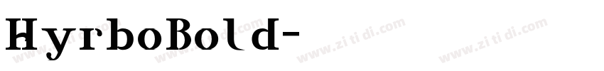HyrboBold字体转换